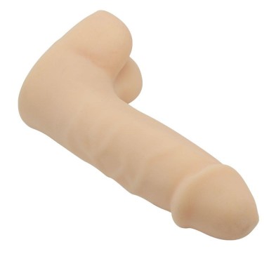 Naturalny penis z jądrami miękki elastyczny 18cm